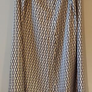 Ann Taylor Black and White Patterned Maxi Skirt